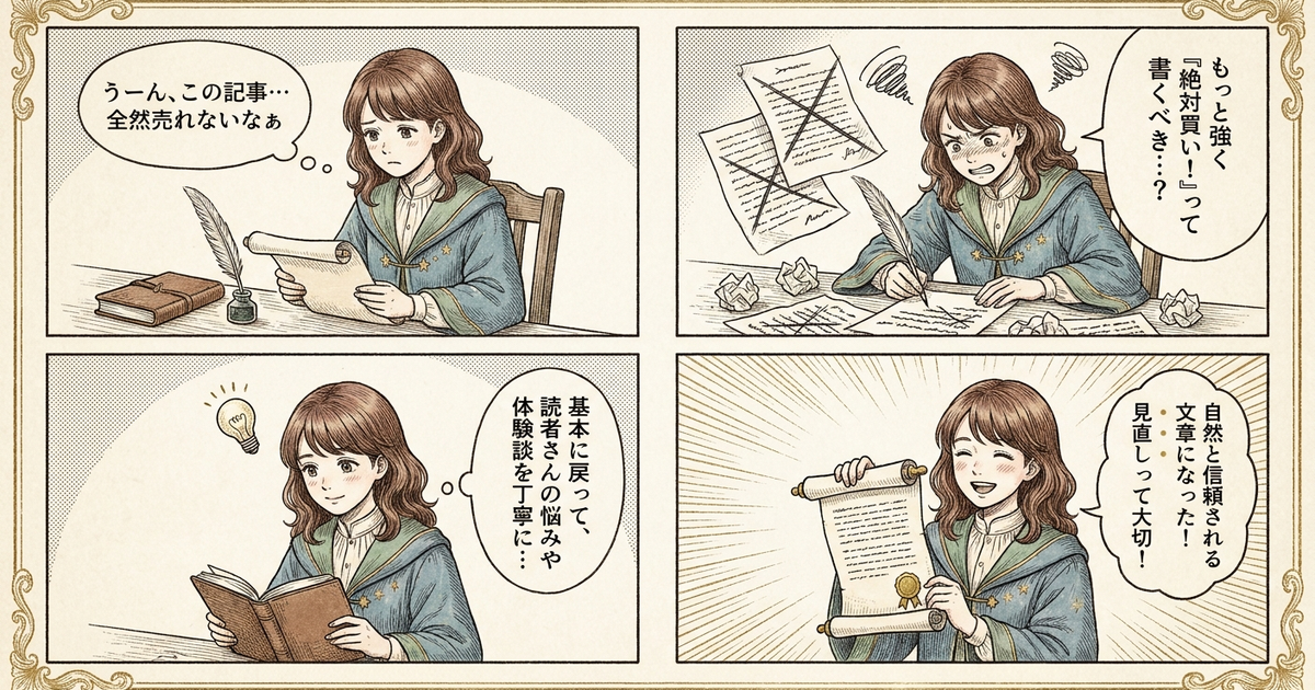 まとめ:アフィリエイト記事の書き方を見直すと、紹介文の説得力が自然に高まる
