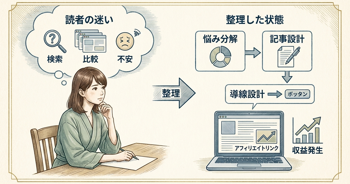 アフィリエイト導線の起点を決める前に整理しておくべき読者の状態