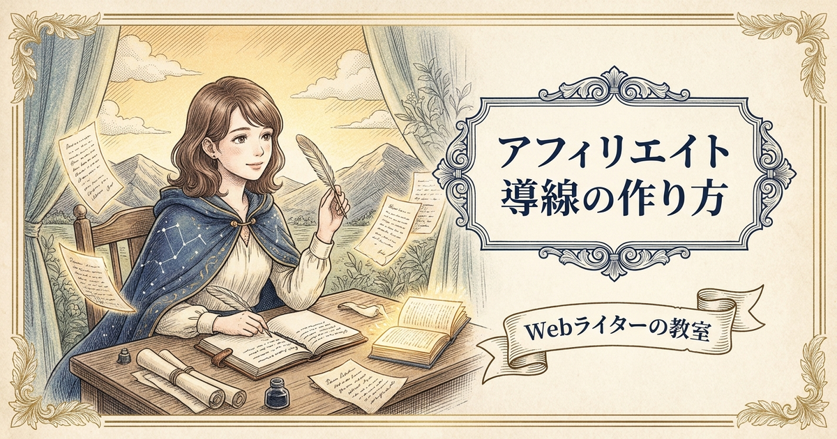 アフィリエイト導線の作り方、記事から成約につなげる流れを解説の解説イメージ