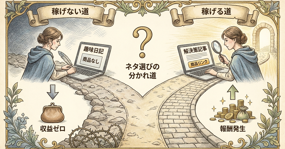 アフィリエイトブログのネタ選びで稼げていない本当の理由