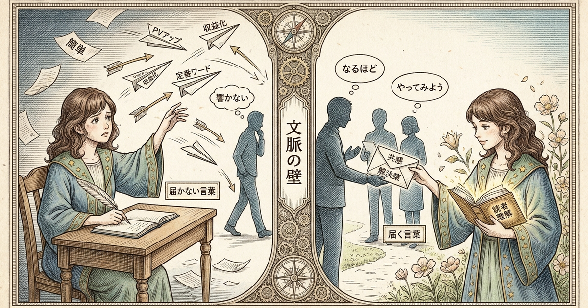 届かない言葉で読者を逃している理由