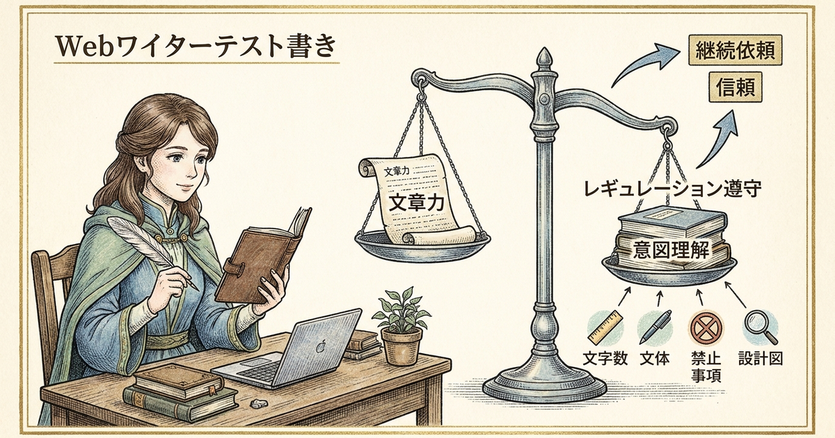 Webライターのテストライティングで求められるスキルを整理しておく