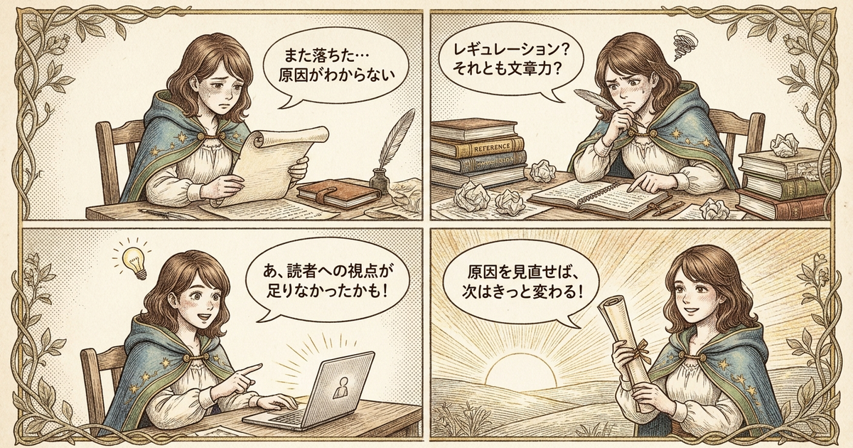 まとめ: テストライティングで落ちる原因を見直すと、次が変わってくる