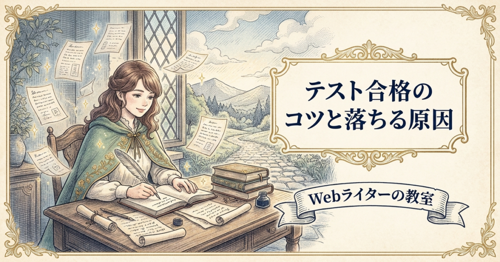 Webライターのテストライティング対策は？落ちる原因と合格のコツの解説イメージ