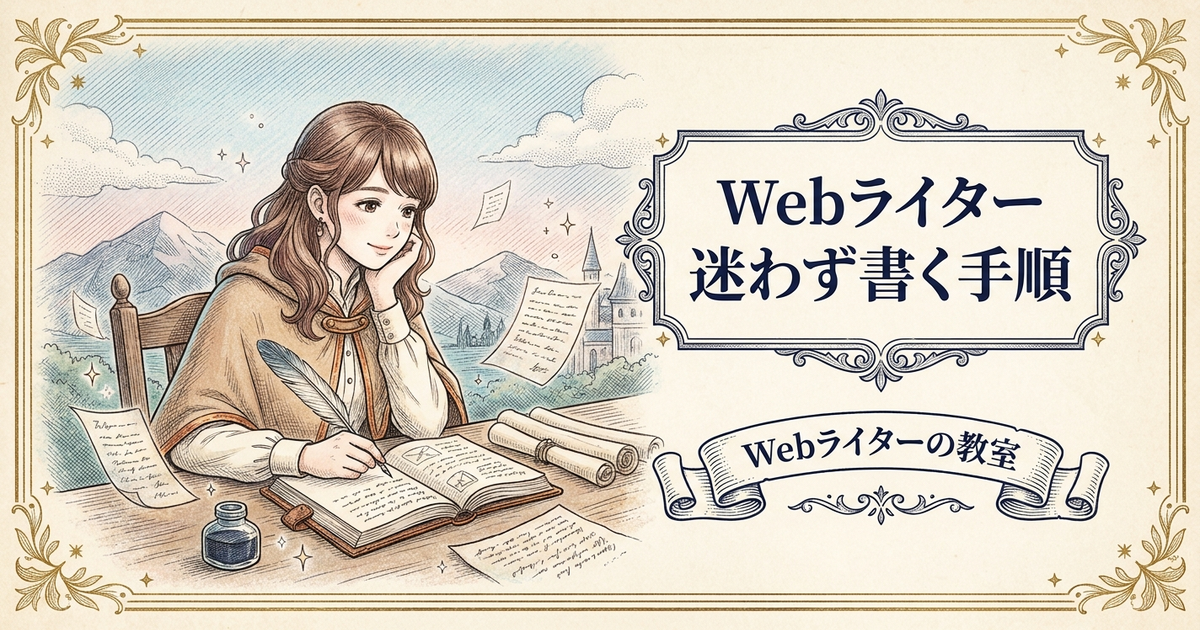 Webライターの記事の書き方は？構成から納品までの基本手順の解説イメージ
