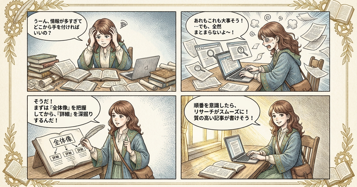 まとめ:リサーチの質は調べる順番で決まる