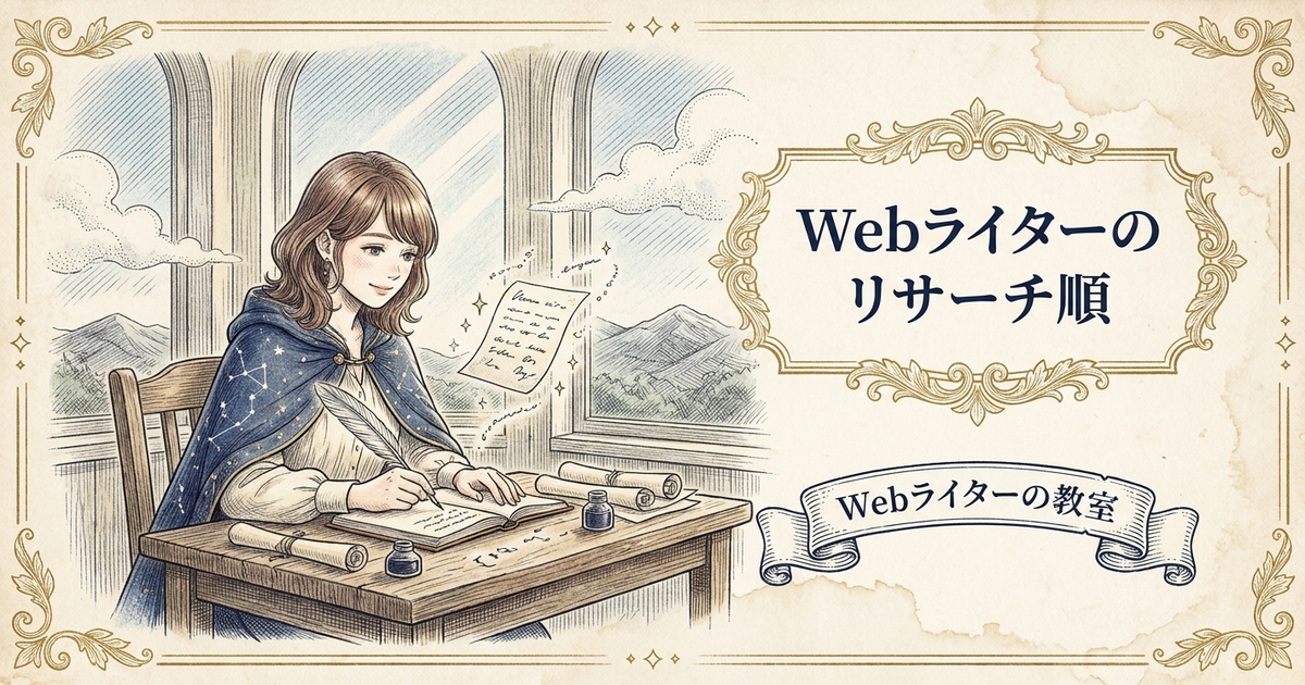 Webライターのリサーチ方法は？記事品質を上げる調べ方のコツの解説イメージ