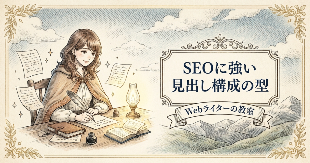 Webライターの見出し構成の作り方は？SEO記事に強い型を解説の解説イメージ