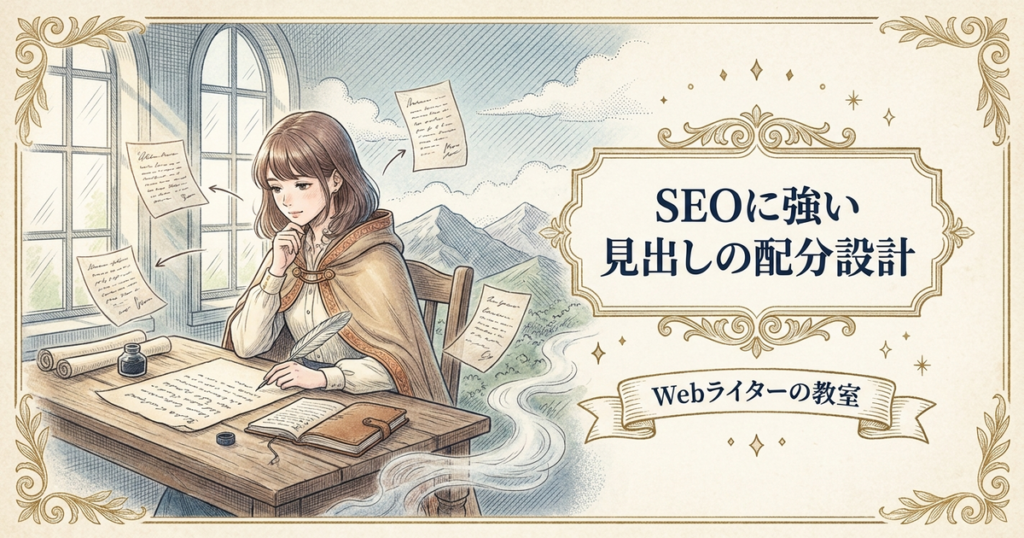 Webライターの見出し構成の作り方は？SEO記事に強い型を解説の解説イメージ