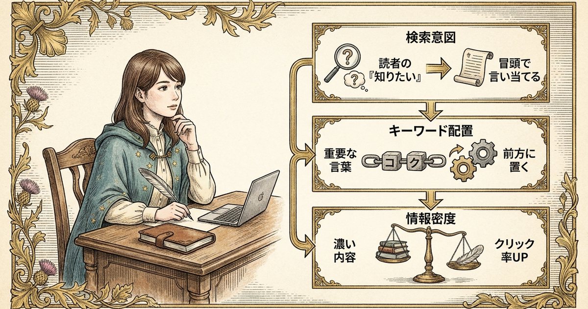 Webライターのタイトル作りで最初に押さえる3つの構造