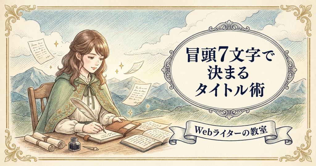 Webライターのタイトルの付け方は？クリックされる記事タイトル例の解説イメージ
