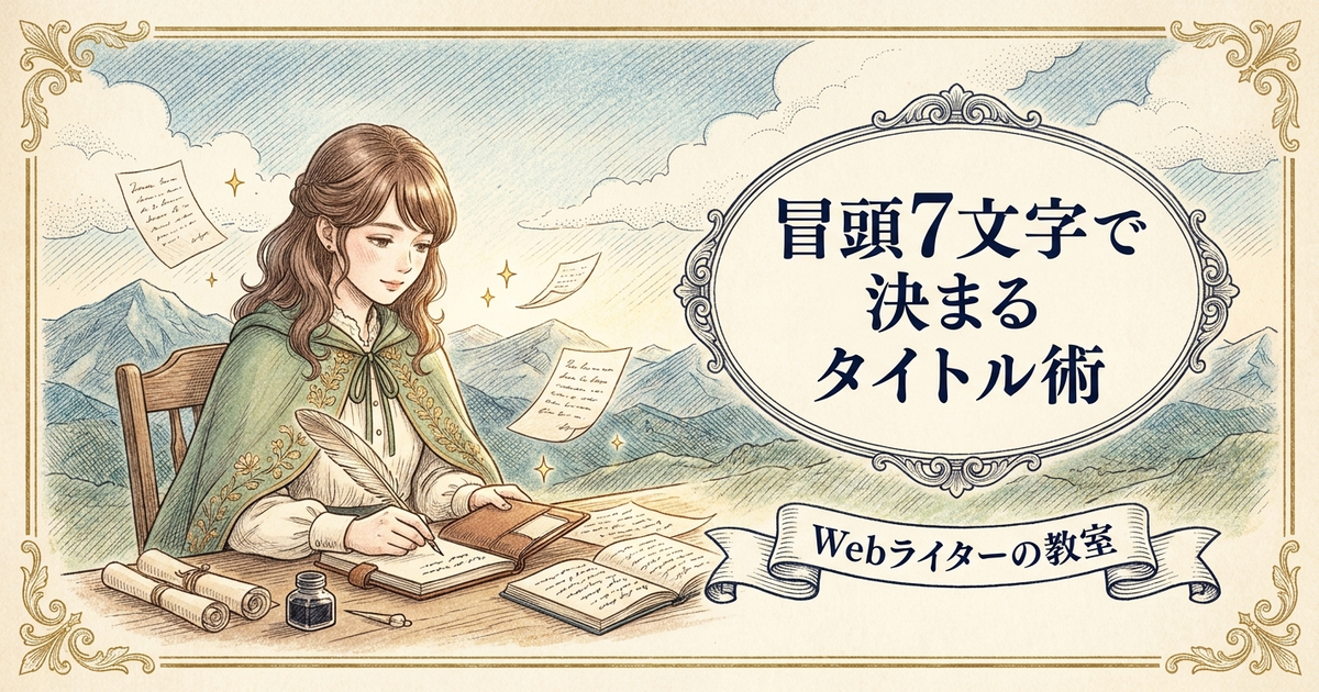 Webライターのタイトルの付け方は？クリックされる記事タイトル例の解説イメージ