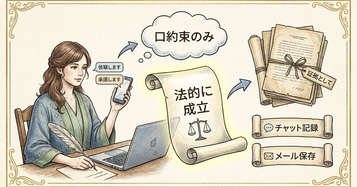 契約書がない・口約束だけでも法的には成立してしまう