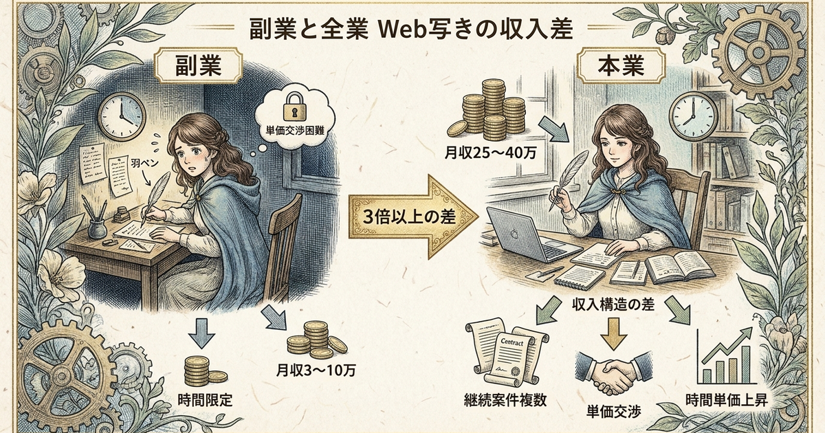 副業と本業で月収が3倍以上変わる現実