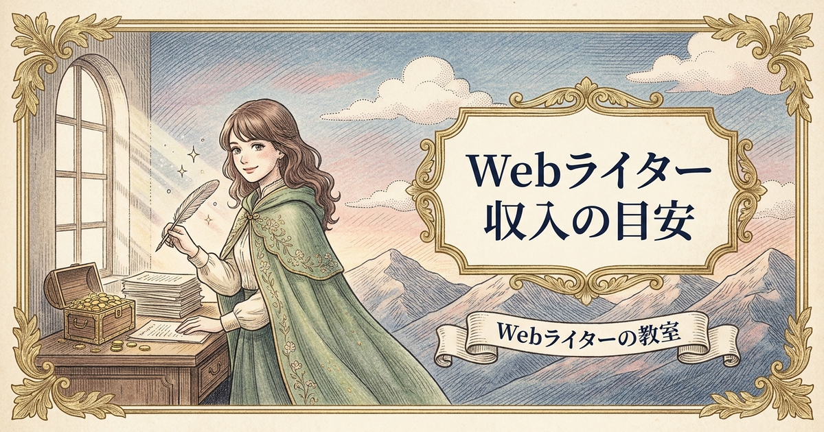 Webライターの収入はいくら？月収・年収・副業収入の目安の解説イメージ