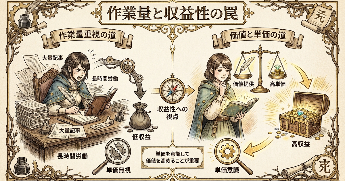 作業量から逆算すると見えなくなる収益性の罠