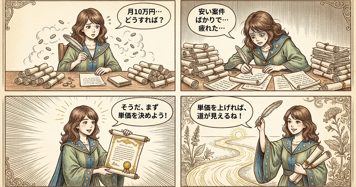 まとめ: 案件単価を先に決めれば、月10万円への道のりは見える