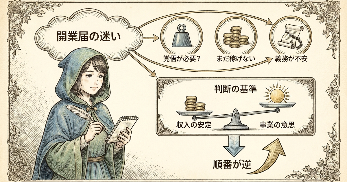 Webライターが開業届を出すか迷う本当の理由と、後悔しない判断基準