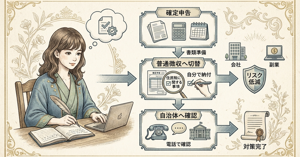 Webライター副業がばれないための住民税対策を実行する