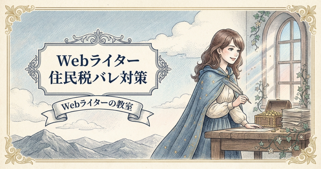 Webライター副業は会社にばれる？住民税と副業バレ対策の解説イメージ