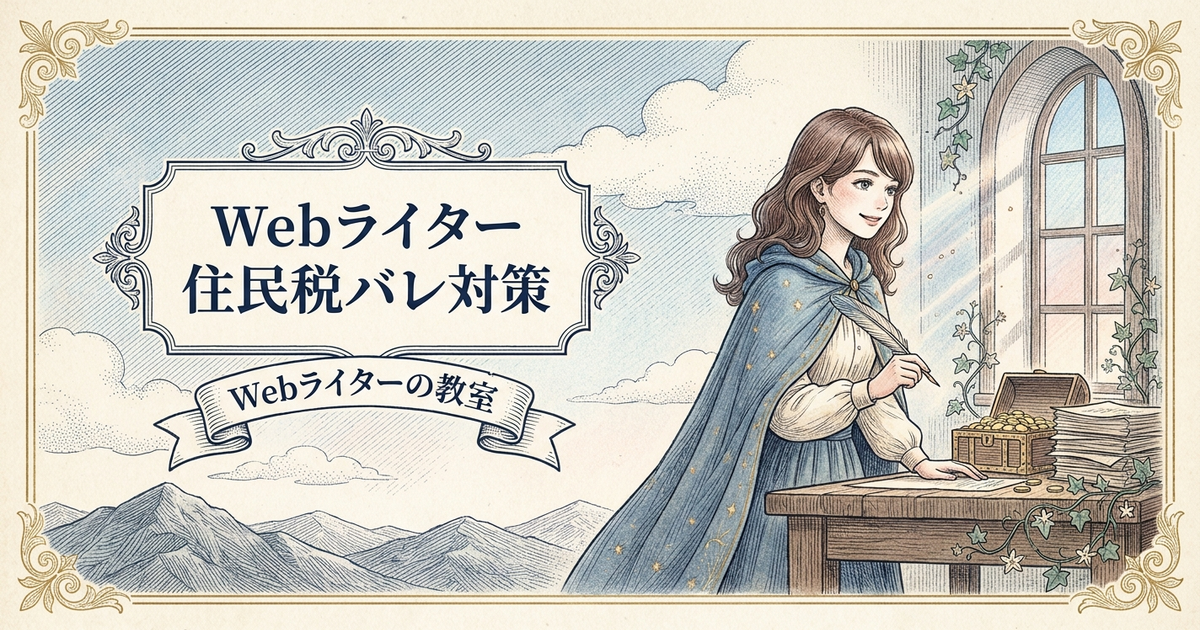 Webライター副業は会社にばれる？住民税と副業バレ対策の解説イメージ