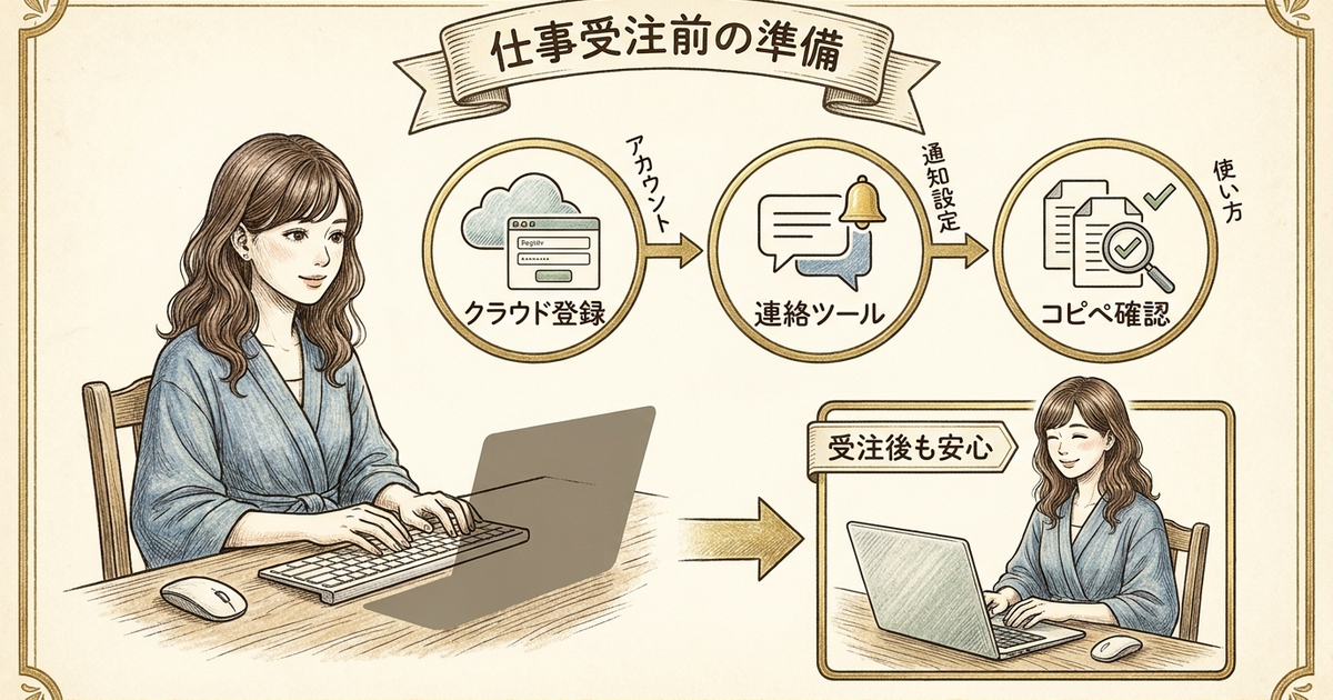 仕事を受注してから慌てずに済むソフトと環境を先に確認しておく