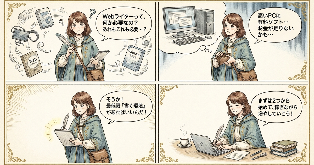 まとめ：Webライターに必要なもの、結局は2つから始めて稼ぎながら増やせばいい