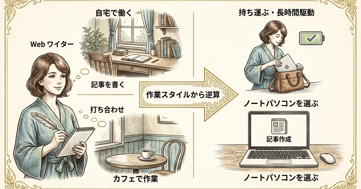 スペックよりも「作業スタイル」から逆算して選ぶ
