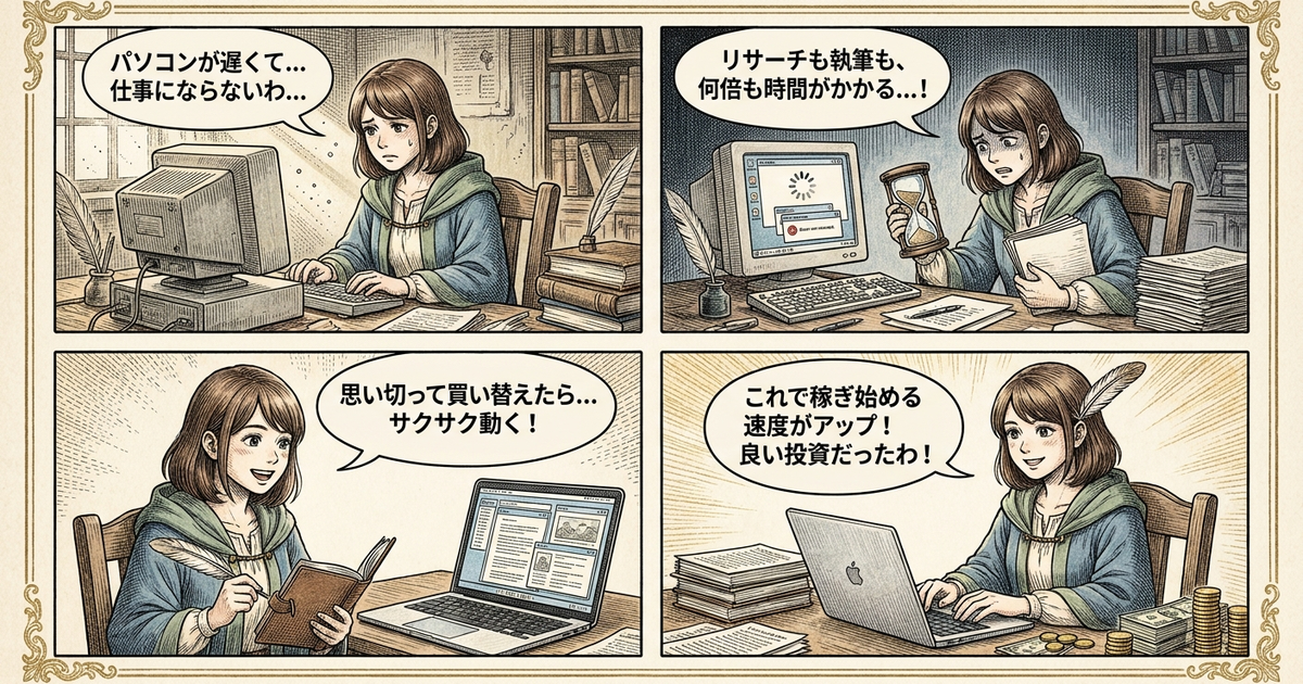 まとめ：パソコン選びは「稼ぎ始める速度」を左右する投資