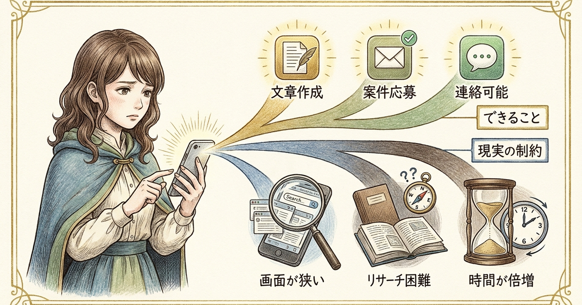 スマホだけでWebライターを始められるか──まず知るべき現実