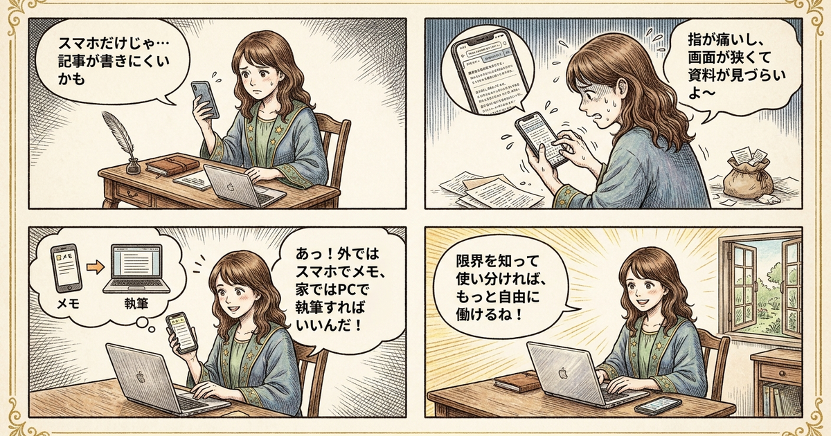まとめ──スマホで始めるWebライター、限界を知ってから判断する