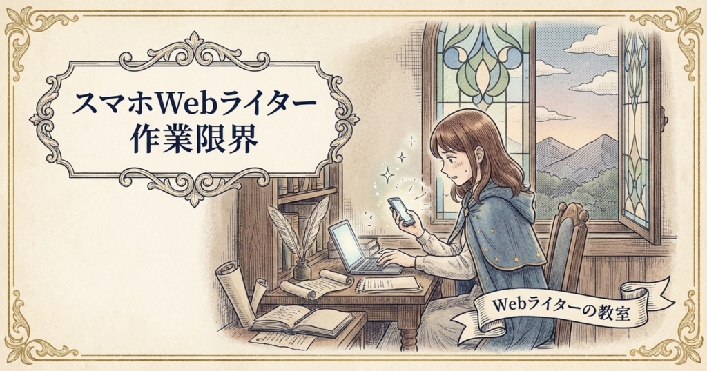 Webライターはスマホだけでできる？できる作業と限界を解説の解説イメージ