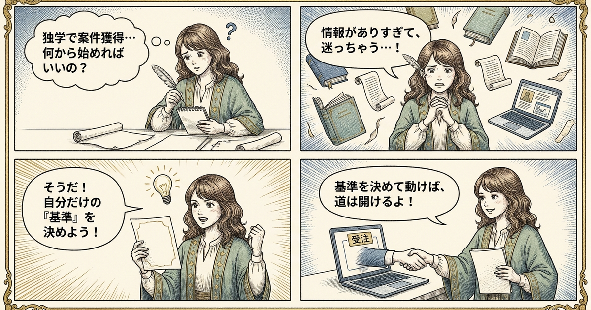 まとめ:独学で案件を獲得するには、基準を決めて動くことが全て