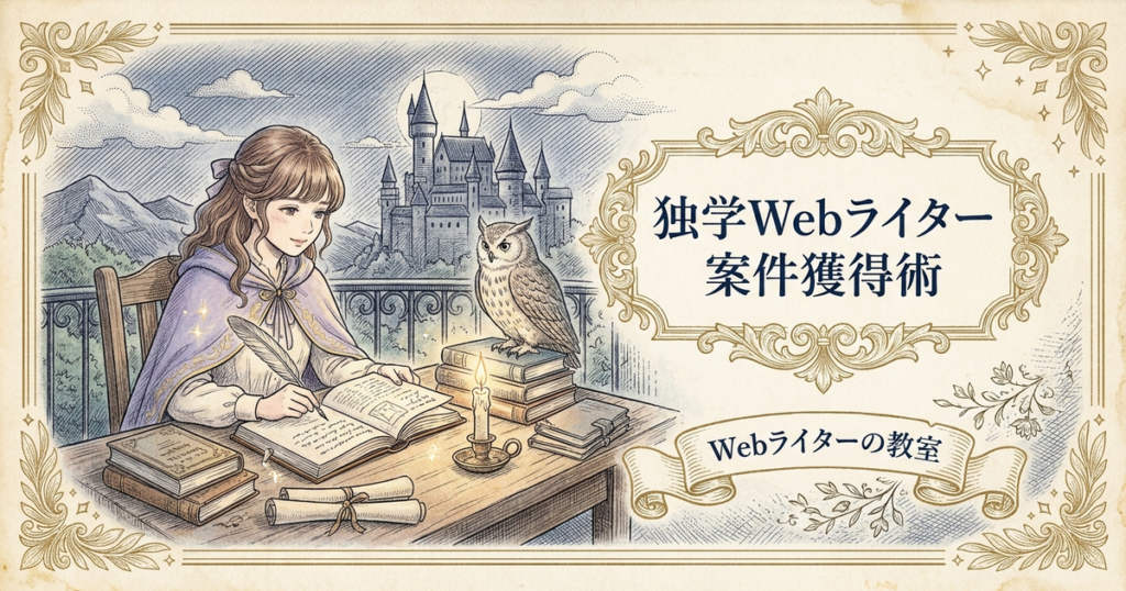 Webライターの勉強法は？独学で案件獲得を目指すロードマップの解説イメージ