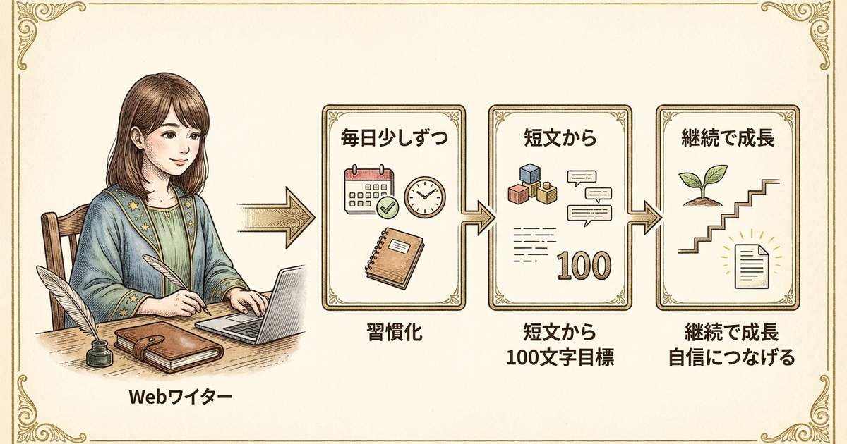 Webライターの文章力を高める3つの練習方法