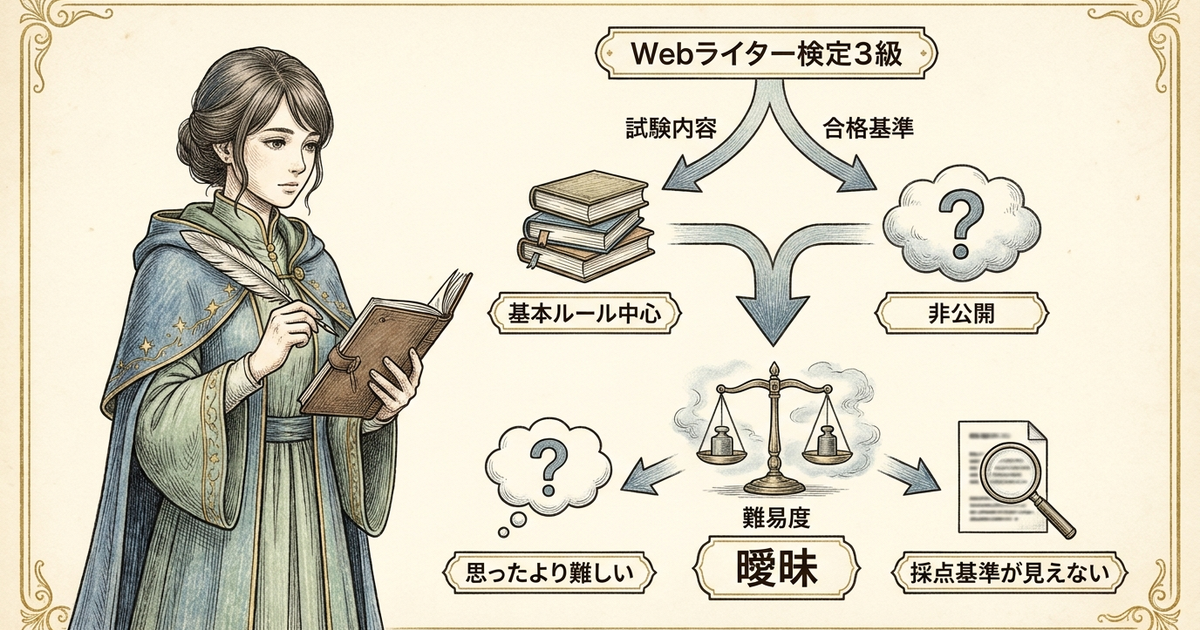 Webライター検定3級の難易度は実際どれくらいか