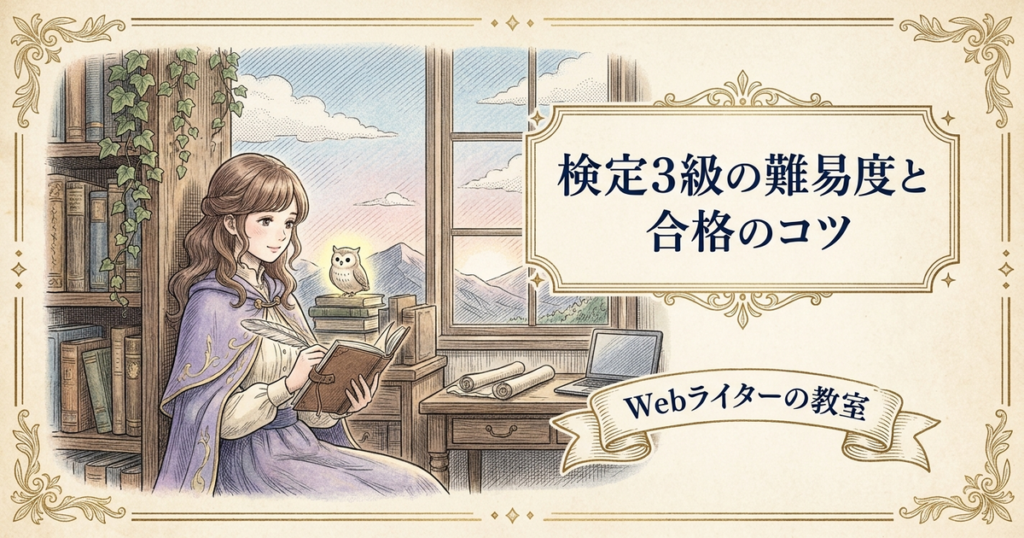 Webライター検定の難易度は？3級対策と合格のコツの解説イメージ