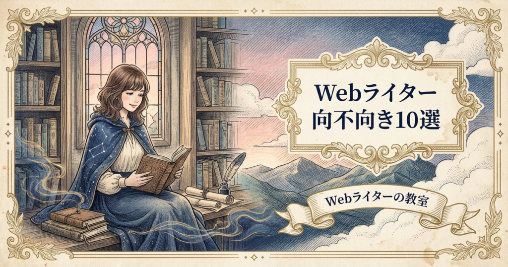 Webライターに向いてる人・向いてない人の特徴の解説イメージ