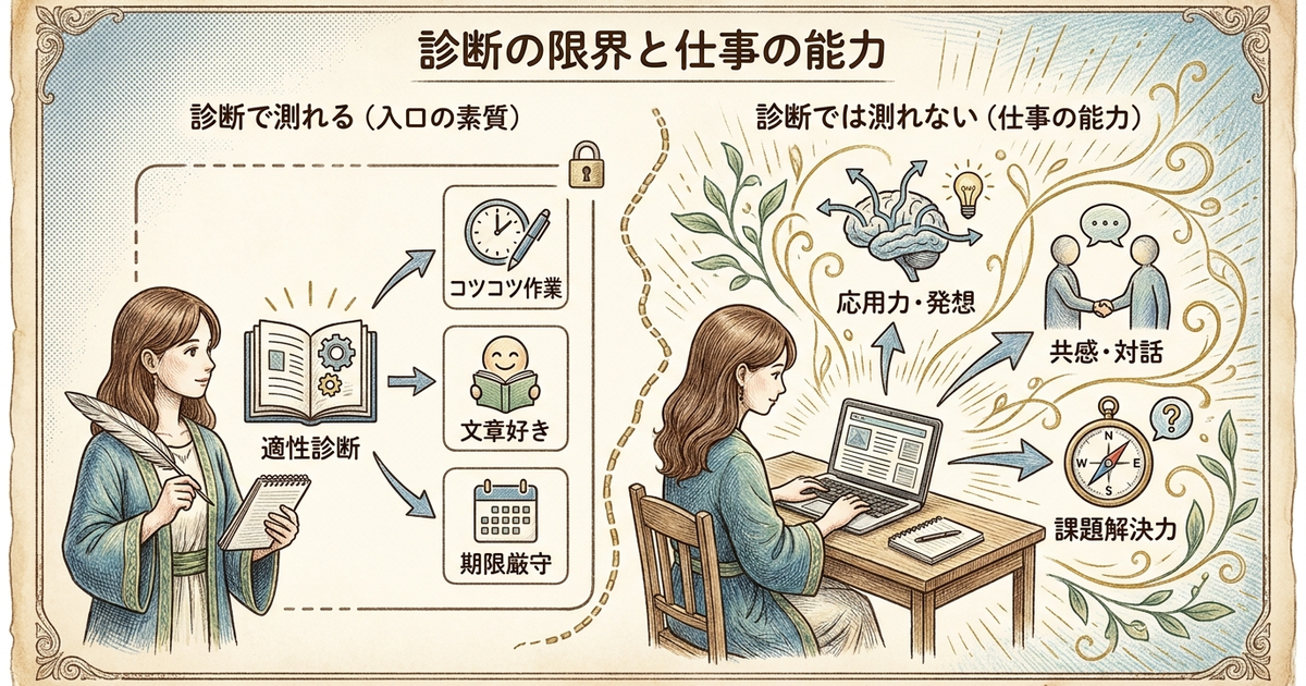 Webライター適性診断を受ける前に知っておくべき「診断では測れない要素」がある
