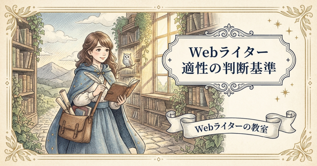 Webライター適性診断は当たる？向き不向きの判断ポイントの解説イメージ