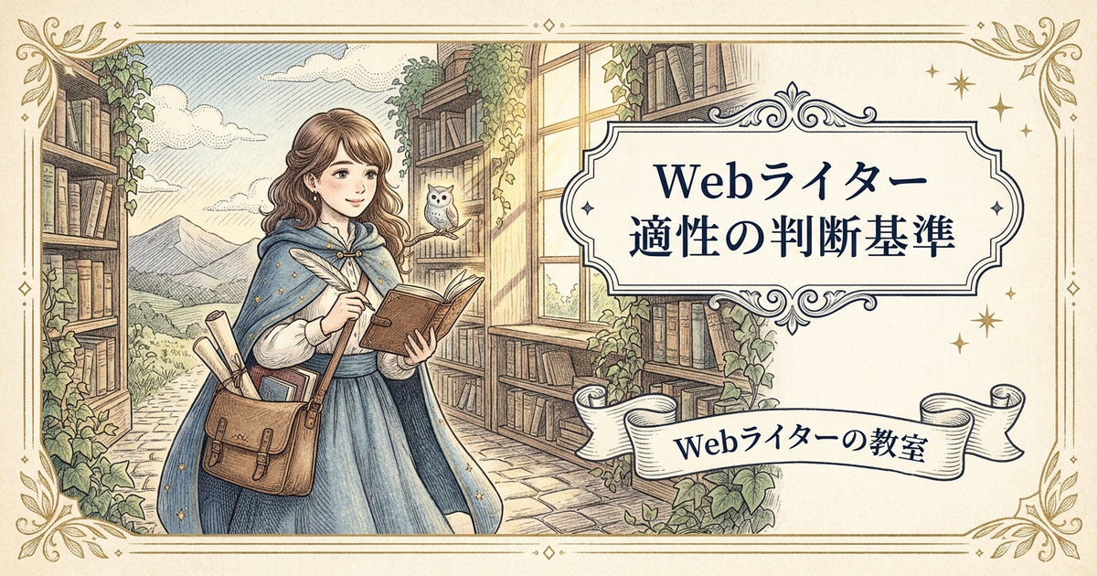 Webライター適性診断は当たる？向き不向きの判断ポイントの解説イメージ