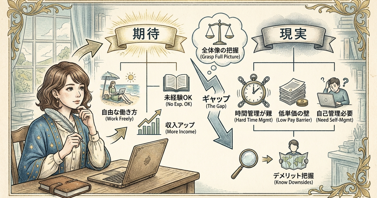 Webライターを始める前に直面する「現実と期待のギャップ」を整理しておく