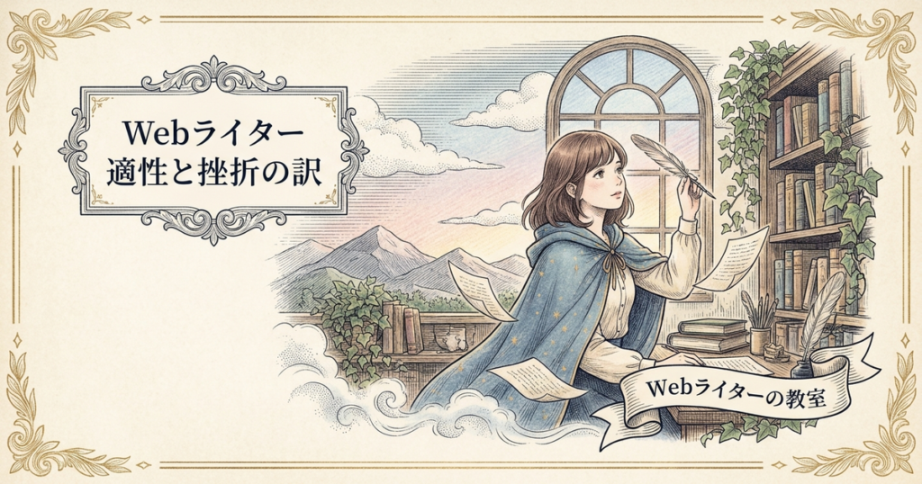 Webライターはやめとけと言われる理由と向いている人の違いの解説イメージ