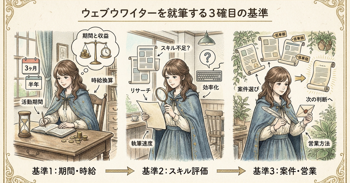 Webライターをやめる前に確認しておく3つの判断基準