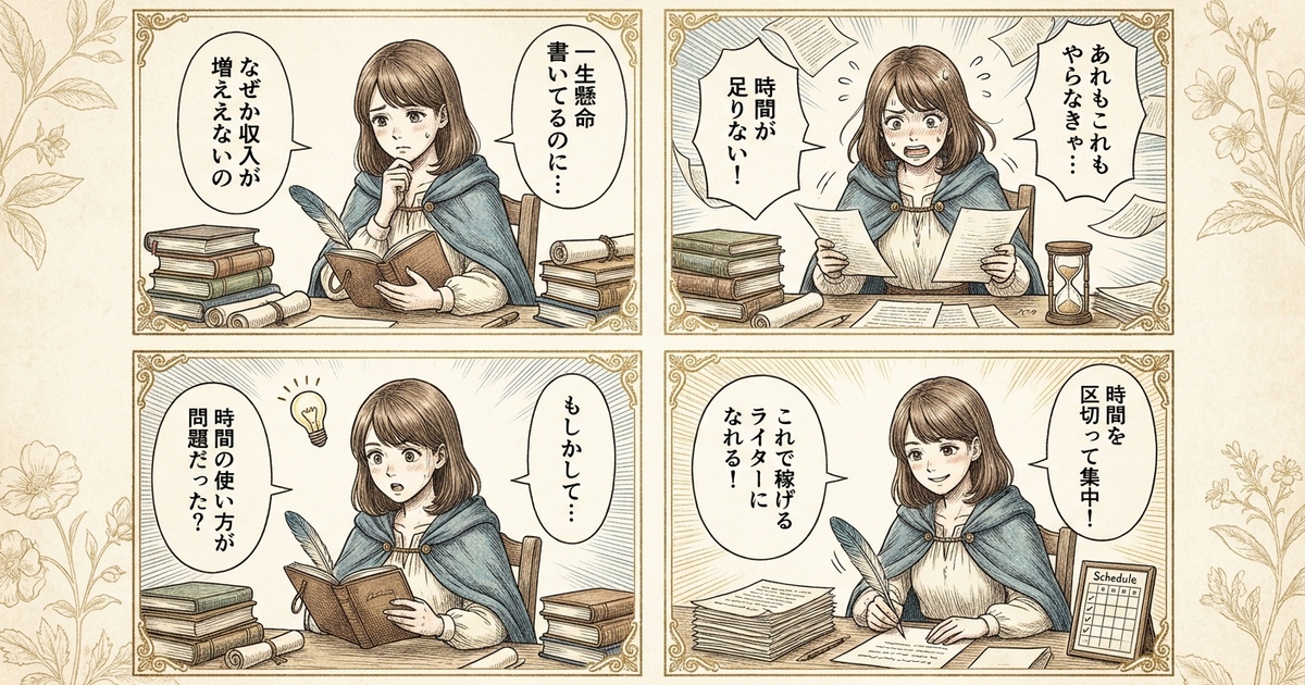 まとめ:Webライターで稼げない原因、結局は時間の使い方だった
