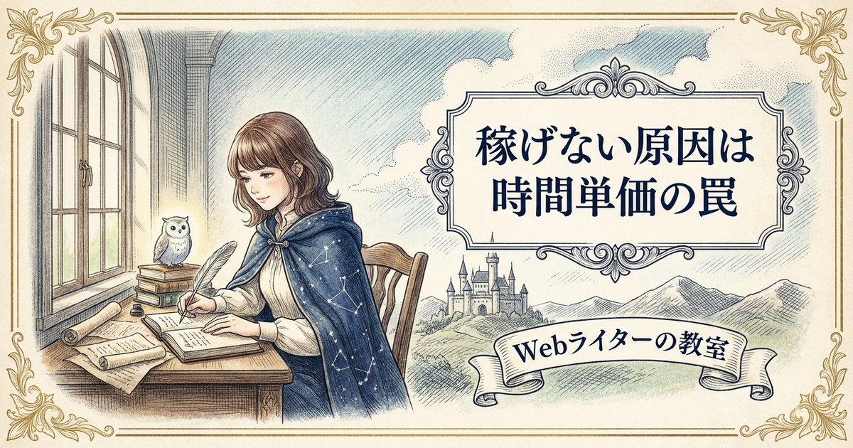 Webライターで稼げない原因は？初心者がつまずく理由と改善策の解説イメージ