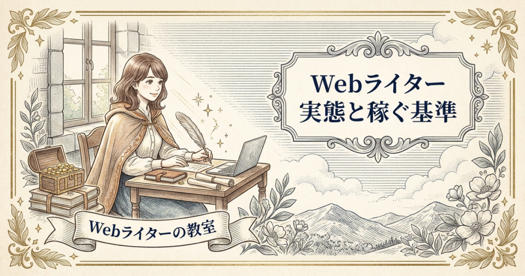 Webライターの実態は？甘くない現実と稼ぐ人の違いの解説イメージ