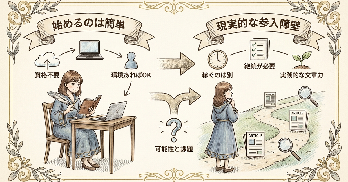 Webライターは誰でもできる?現実的な参入障壁と可能性を整理しておく
