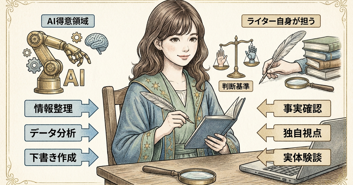 ChatGPTに任せるべき作業とライター自身が担う領域を見極める