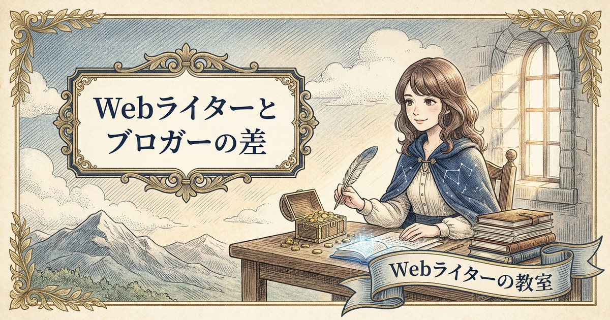 Webライターとブロガーの違いは?収入源と働き方を比較の解説イメージ